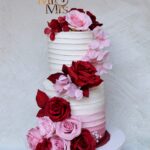 Romantic Blush & Crimson Cascade