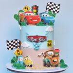 Lightning mcqueen cake
